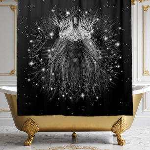 Starlight Lion mit Crosstramm Duschvorhang