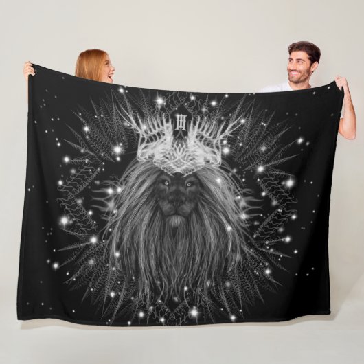 Starlight Lion mit Crosstramm Fleecedecke (Beispiel)