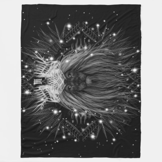 Starlight Lion mit Crosstramm Fleecedecke (Vorderseite)