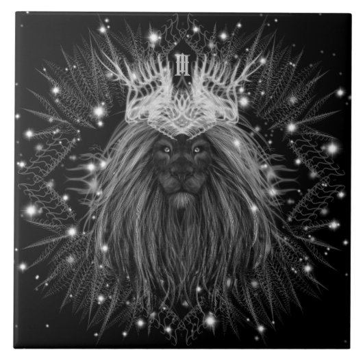 Starlight Lion mit Crosstramm Fliese (Vorderseite)