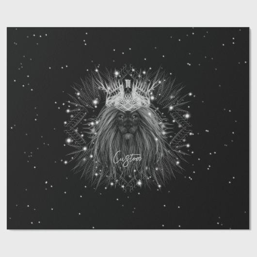 Starlight Lion mit Crosstramm Geschenkpapier (Flach)