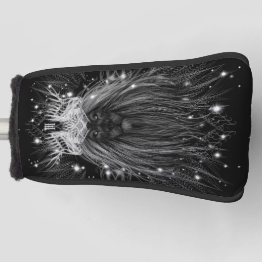 Starlight Lion mit Crosstramm Golf Headcover (Vorderseite)