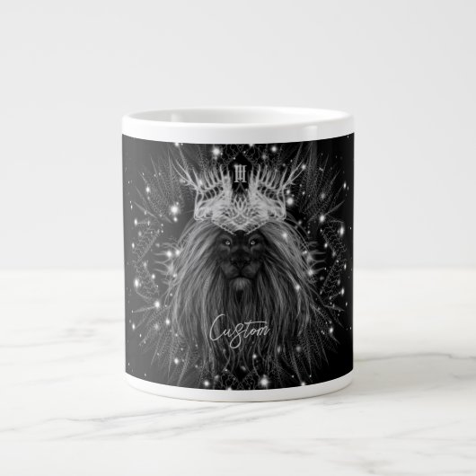 Starlight Lion mit Crosstramm Jumbo-Tasse (Vorderseite)