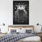 Starlight Lion mit Crosstramm Leinwanddruck (Insitu (Schlafzimmer))