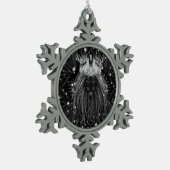 Starlight Lion mit Crosstramm Schneeflocken Zinn-Ornament (Links)