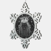 Starlight Lion mit Crosstramm Schneeflocken Zinn-Ornament (Rechts)