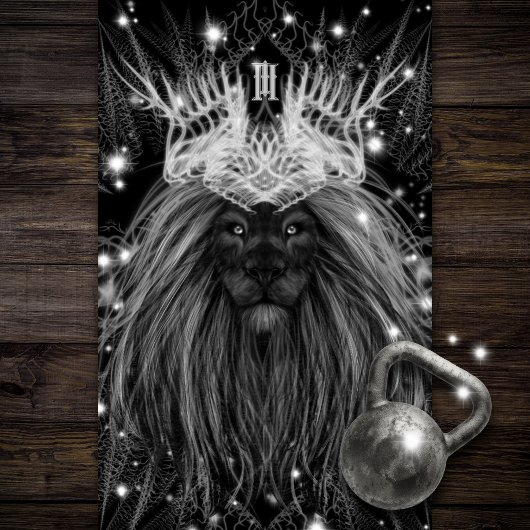Starlight Lion mit Crosstramm-Schwarz Yogamatte