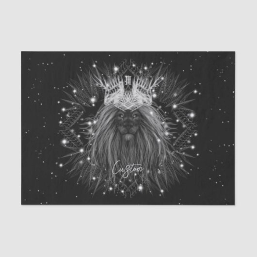 Starlight Lion mit Crosstramm Seidenpapier (Vorderseite)