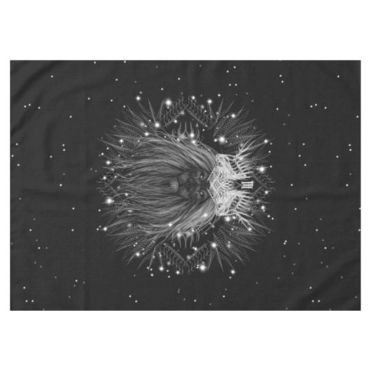 Starlight Lion mit Crosstramm Tischdecke (Vorderseite (Horizontal))