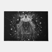 Starlight Lion mit Crown Monogram Willkommen Fußmatte (Vorderseite)