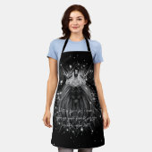 Starlight Lion mit Kronen-Monogramm-Zitat Schürze (Getragen)