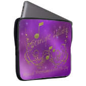 Starlight Lullaby Lila Gold Music & Sky Laptopschutzhülle (Vorne Rechts)