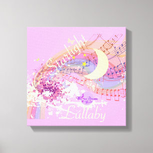 Starlight Lullaby Pink Wrapped Canvas Leinwanddruck
