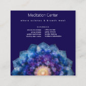 Starlight Mandala Quadratische Visitenkarte (Rückseite)