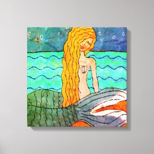 Starlight Mermaid Abstrakt Art Canvas Print Leinwanddruck