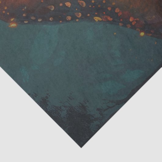 Starlight Mushroom House Dekoupage Tissue Paper Seidenpapier (Detail)