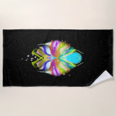 Starlight Oracle Owl Black Strandtuch (Vorderseite)