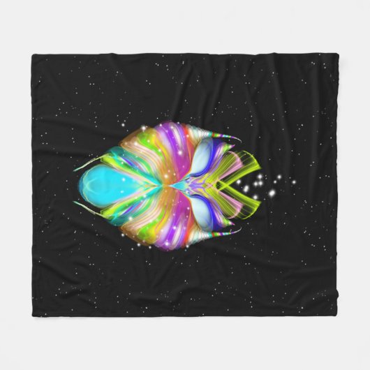 Starlight Oracle Owl Fleecedecke (Vorderseite (Horizontal))