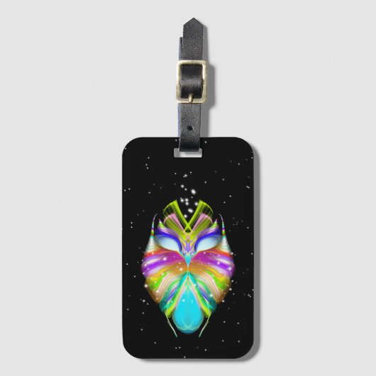 Starlight Oracle Owl Gepäckanhänger (Vorderseite Vertikal)