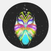 Starlight Oracle Owl Runder Aufkleber (Vorderseite)