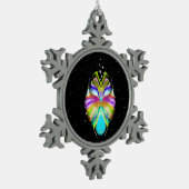 Starlight Oracle Owl Schneeflocken Zinn-Ornament (Links)