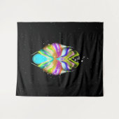 Starlight Oracle Owl Wandteppich (Vorderseite (Horizontal))