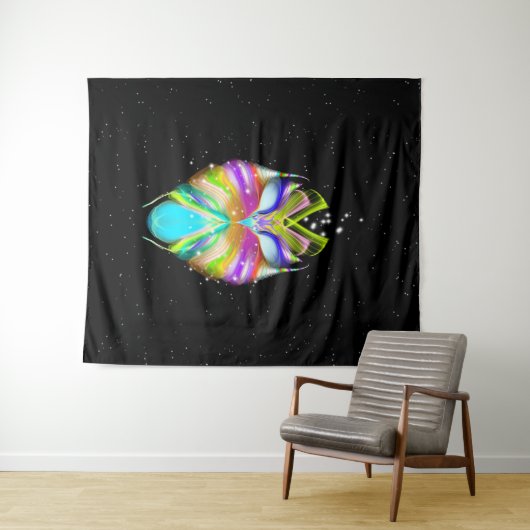 Starlight Oracle Owl Wandteppich (Beispiel (Horizontal))