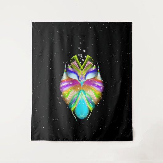 Starlight Oracle Owl Wandteppich (Vorderseite)