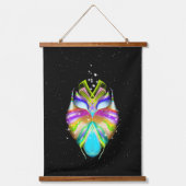 Starlight Oracle Owl Wandteppich Mit Holzrahmen (Vorderseite)