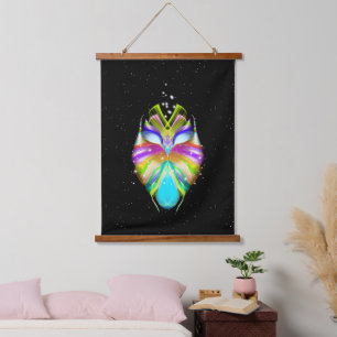 Starlight Oracle Owl Wandteppich Mit Holzrahmen