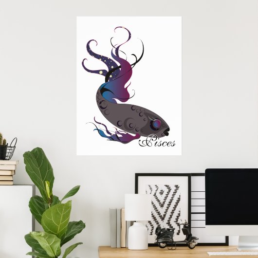 Starlight Pisces Print Poster (Heimbüro)