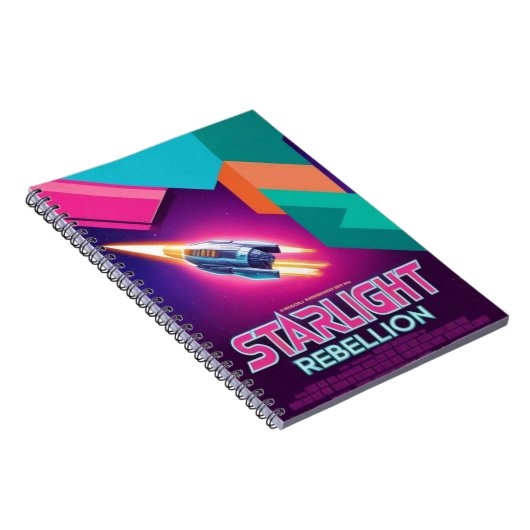 Starlight Rebellion Retro Pop Culture Notebook-80e Notizblock (Rechte Seite)