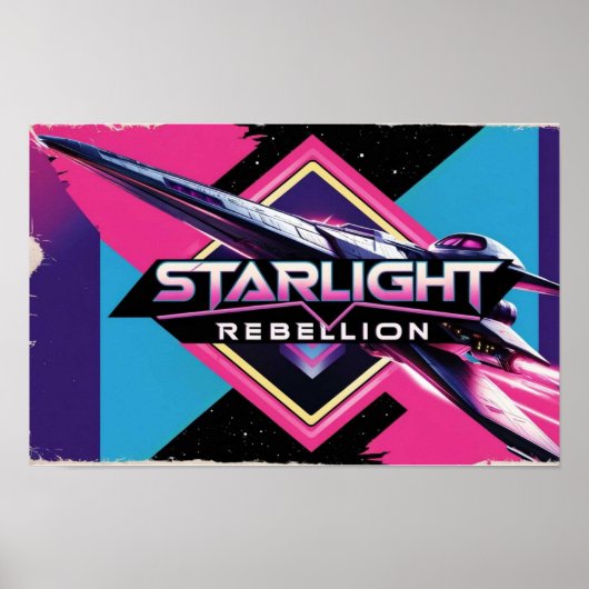 Starlight Rebellion Retro Pop Culture Poster 80er- (Vorne)