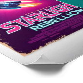 Starlight Rebellion Retro Pop Culture Poster 80er (Ecke)