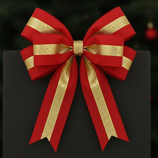 Starlight Red & Gold Satinband