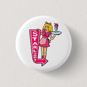 Starlight-Restaurant-Kellnerin-Knopf Button