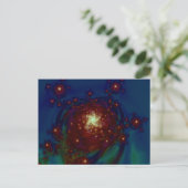 "Starlight Rose Galaxy" ~ Abstrakte Kunstdruckerei Postkarte (Stehend Vorderseite)