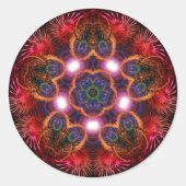 Starlight-Rose Runder Aufkleber (Vorderseite)