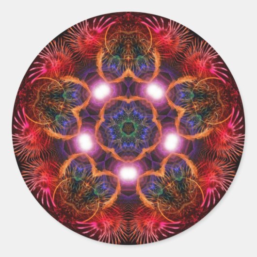 Starlight-Rose Runder Aufkleber (Vorderseite)