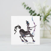 Starlight Sagittarius Einladungen (Stehend Vorderseite)
