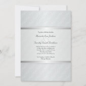 Starlight-Silber-Aufflackern-mit Monogramm Einladung (Vorderseite)