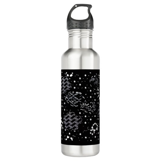 Starlight Silkscreen flask design Edelstahlflasche (Vorderseite)