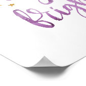 Starlight-Star lila Typografie-Poster Poster (Ecke)