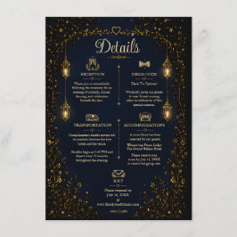 Starlight Symphony Hochzeitsdetails Karte