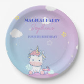 Starlight Unicorn Party Plate Pappteller (Vorderseite)