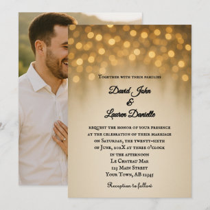 Starlight Vow Foto Hochzeit Einladung