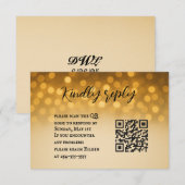 Starlight Vow QR Code Wedding RSVP Card Karte (Vorne/Hinten)