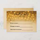 Starlight Vow Wedding RSVP Card (Vorne/Hinten)