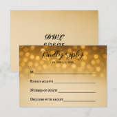 Starlight Vow Wedding RSVP Card Karte (Vorne/Hinten)