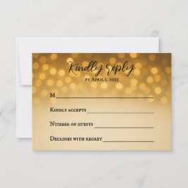Starlight Vow Wedding RSVP Card Karte